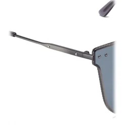 Bottega Veneta - Cross Metal Square Sunglasses - Black Grey - Sunglasses - Bottega Veneta Eyewear - Avvenice