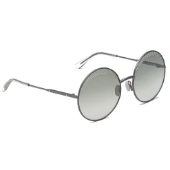 Bottega Veneta - Cross Metal Round Sunglasses - Ruthenium Green - Sunglasses - Bottega Veneta Eyewear - Avvenice