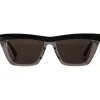 Bottega Veneta - D-Frame Sunglasses - Black Grey - Sunglasses - Bottega Veneta Eyewear - Avvenice