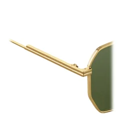 Bottega Veneta - Metal Aviator Sunglasses - Gold Green - Sunglasses - Bottega Veneta Eyewear - Avvenice