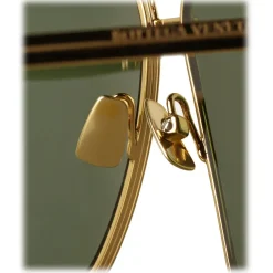 Bottega Veneta - Metal Aviator Sunglasses - Gold Green - Sunglasses - Bottega Veneta Eyewear - Avvenice