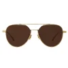 Bottega Veneta - Metal Aviator Sunglasses - Gold Brown - Sunglasses - Bottega Veneta Eyewear - Avvenice