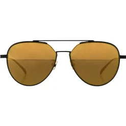 Bottega Veneta - Metal Aviator Sunglasses - Black Gold - Sunglasses - Bottega Veneta Eyewear - Avvenice