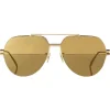 Bottega Veneta - Metal Aviator Sunglasses - Gold - Sunglasses - Bottega Veneta Eyewear - Avvenice