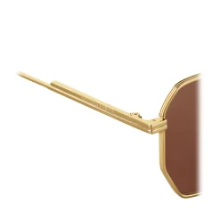 Bottega Veneta - Metal Aviator Sunglasses - Gold Light Brown - Sunglasses - Bottega Veneta Eyewear - Avvenice