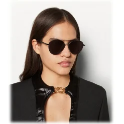 Bottega Veneta - Metal Aviator Sunglasses - Black Grey - Sunglasses - Bottega Veneta Eyewear - Avvenice