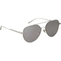 Bottega Veneta - Metal Aviator Sunglasses - Shiny Silver - Sunglasses - Bottega Veneta Eyewear - Avvenice