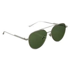 Bottega Veneta - Metal Aviator Sunglasses - Ruthenium Green - Sunglasses - Bottega Veneta Eyewear - Avvenice