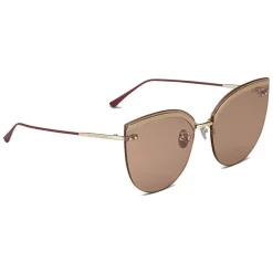 Bottega Veneta - Metal Cat Eye Sunglasses - Gold - Sunglasses - Bottega Veneta Eyewear - Avvenice