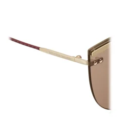 Bottega Veneta - Metal Cat Eye Sunglasses - Gold - Sunglasses - Bottega Veneta Eyewear - Avvenice