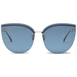 Bottega Veneta - Metal Cat Eye Sunglasses - Blue - Sunglasses - Bottega Veneta Eyewear - Avvenice
