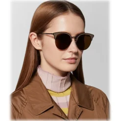 Bottega Veneta - Metal Cat Eye Sunglasses - Brown - Sunglasses - Bottega Veneta Eyewear - Avvenice
