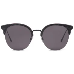 Bottega Veneta - Metal Cat Eye Sunglasses - Black Grey - Sunglasses - Bottega Veneta Eyewear - Avvenice