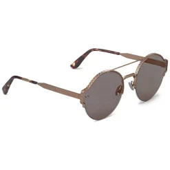 Bottega Veneta - Metal Classic Sunglasses Brunished - Antique Brass - Sunglasses - Bottega Veneta Eyewear - Avvenice