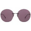 Bottega Veneta - Metal Round Oversize Sunglasses - Silver Red - Sunglasses - Bottega Veneta Eyewear - Avvenice