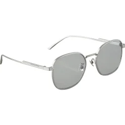 Bottega Veneta - Metal Square Sunglasses - Ruthenium Grey - Sunglasses - Bottega Veneta Eyewear - Avvenice