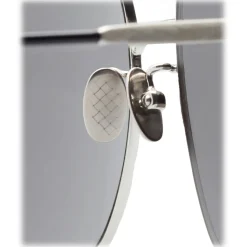 Bottega Veneta - Metal Square Oversize Sunglasses - Silver Black Grey - Sunglasses - Bottega Veneta Eyewear - Avvenice