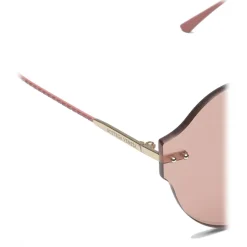 Bottega Veneta - Nylon Classic Sunglasses - Gold Pink - Sunglasses - Bottega Veneta Eyewear - Avvenice