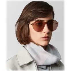 Bottega Veneta - Nylon Classic Sunglasses - Gold Pink - Sunglasses - Bottega Veneta Eyewear - Avvenice