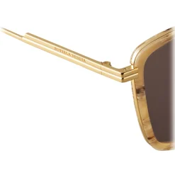 Bottega Veneta - Rectangular Sunglasses - Brown Beige - Sunglasses - Bottega Veneta Eyewear - Avvenice
