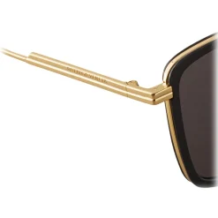 Bottega Veneta - Rectangular Sunglasses - Black Gold - Sunglasses - Bottega Veneta Eyewear - Avvenice