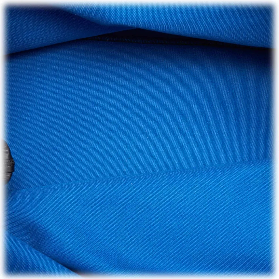 Bottega Veneta Vintage - Canvas Weekender Bag - Blue - Leather Handbag - Luxury High Quality - Avvenice