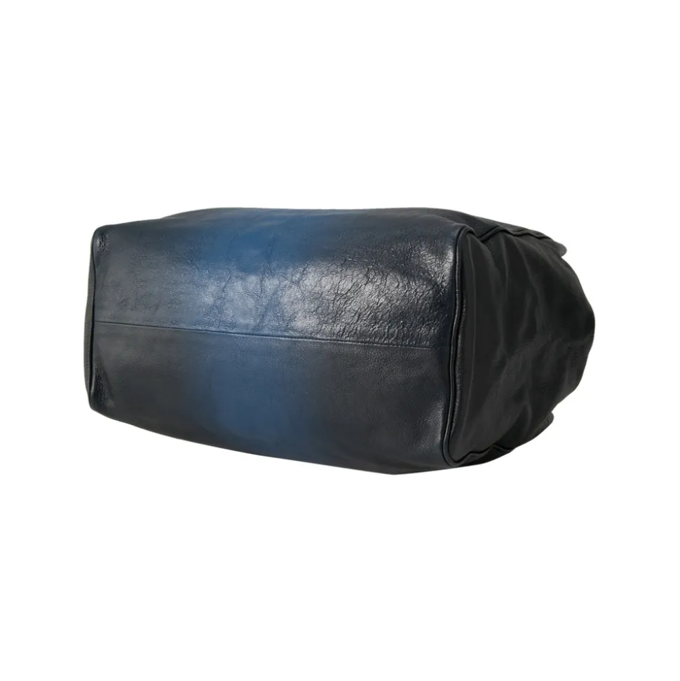 Bottega Veneta Vintage - Goatskin Madras Sfumato Brera Bag - Black Blue - Leather and Goatskin Handbag - Luxury High Quality - Avvenice