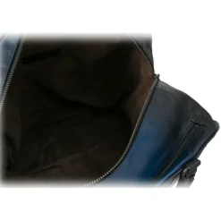 Bottega Veneta Vintage - Goatskin Madras Sfumato Brera Bag - Black Blue - Leather and Goatskin Handbag - Luxury High Quality - Avvenice