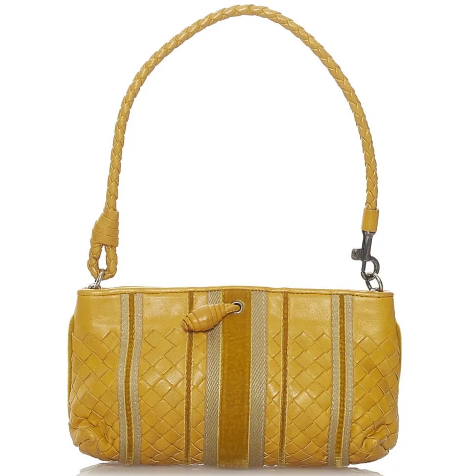 Bottega Veneta Vintage - Intrecciato Leather Shoulder Bag - Yellow - Leather Handbag - Luxury High Quality - Avvenice