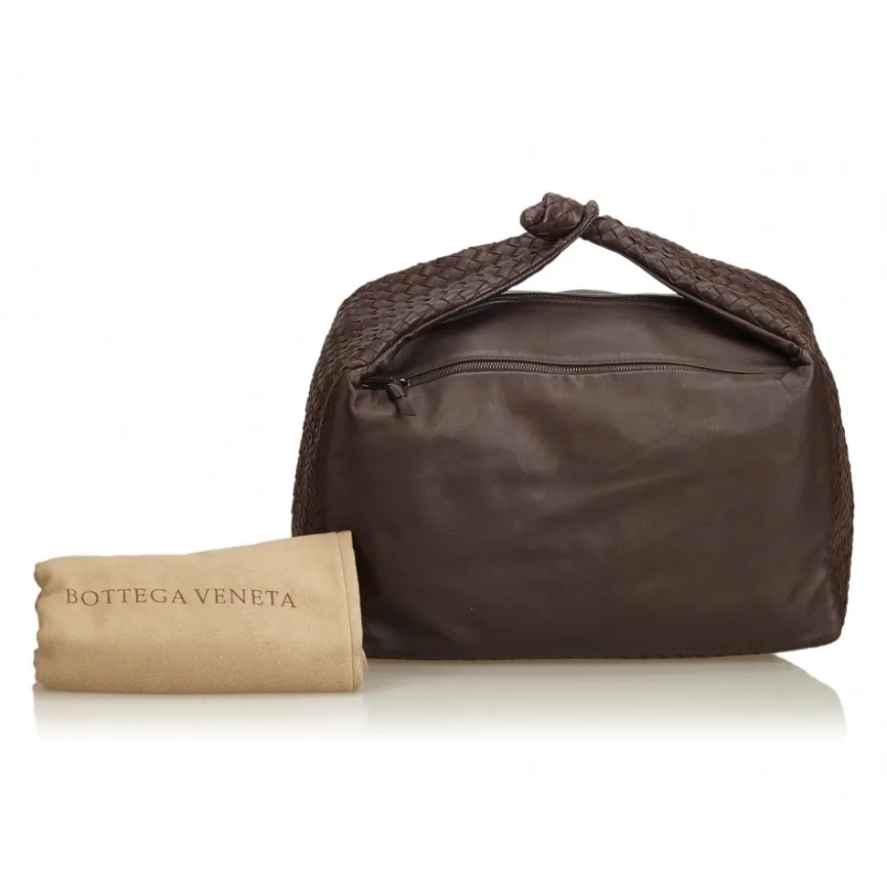 Bottega Veneta Vintage - Intrecciato Leather Hobo Bag - Brown - Leather Handbag - Luxury High Quality - Avvenice