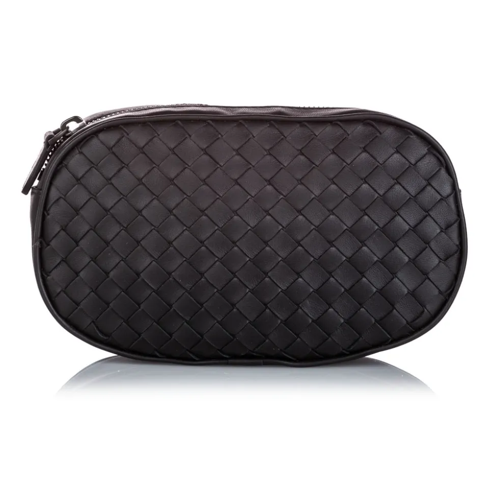 Bottega Veneta Vintage - Intrecciato Leather Belt Bag - Black - Leather Belt Bag - Luxury High Quality - Avvenice