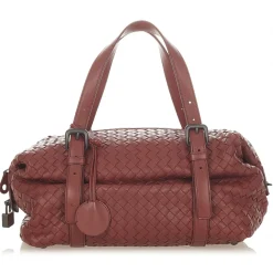 Bottega Veneta Vintage - Intrecciato Leather Handbag - Red - Leather Handbag - Luxury High Quality - Avvenice