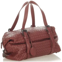 Bottega Veneta Vintage - Intrecciato Leather Handbag - Red - Leather Handbag - Luxury High Quality - Avvenice