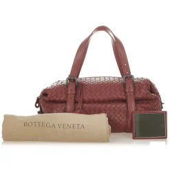 Bottega Veneta Vintage - Intrecciato Leather Handbag - Red - Leather Handbag - Luxury High Quality - Avvenice