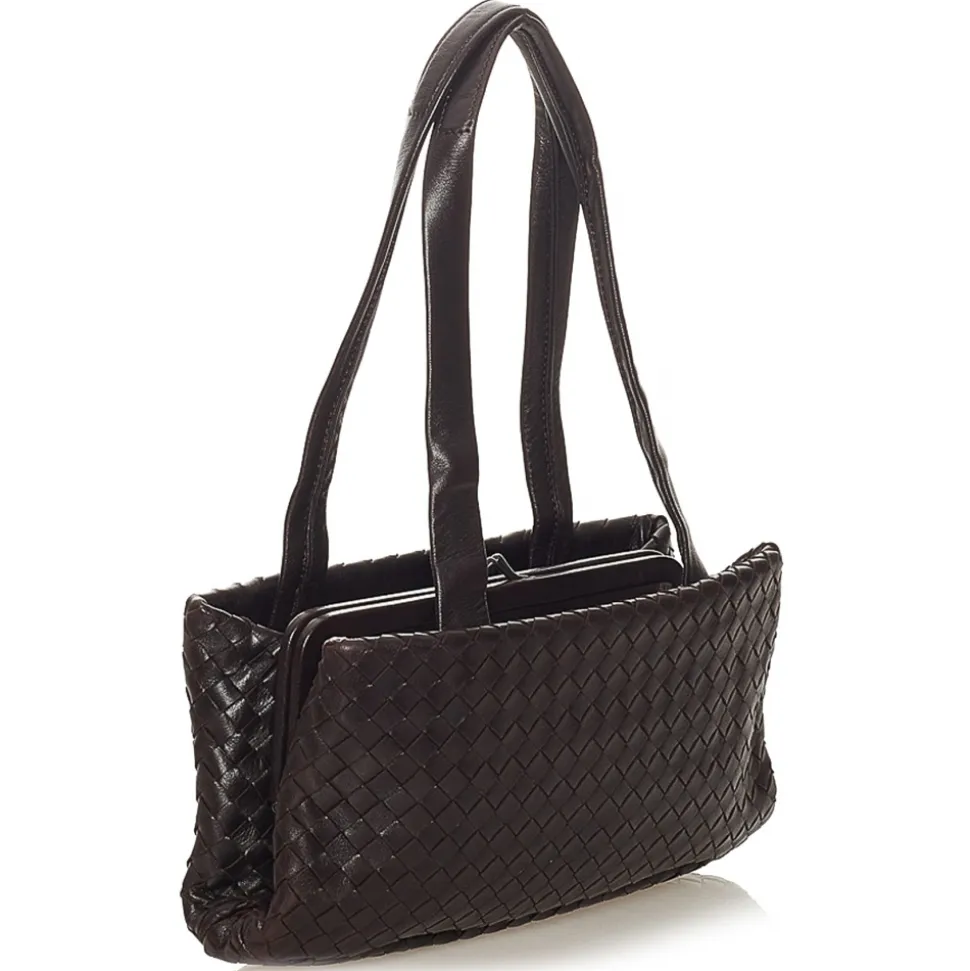 Bottega Veneta Vintage - Intrecciato Leather Shoulder Bag - Brown - Leather Handbag - Luxury High Quality - Avvenice