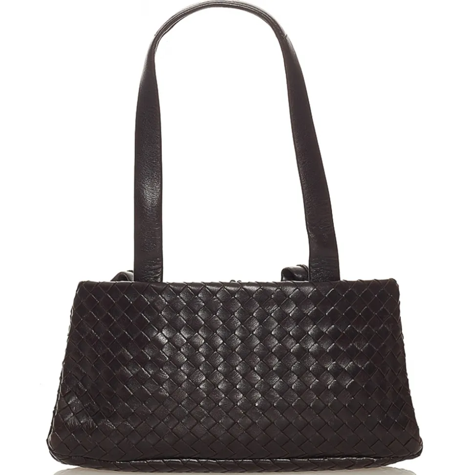 Bottega Veneta Vintage - Intrecciato Leather Shoulder Bag - Brown - Leather Handbag - Luxury High Quality - Avvenice