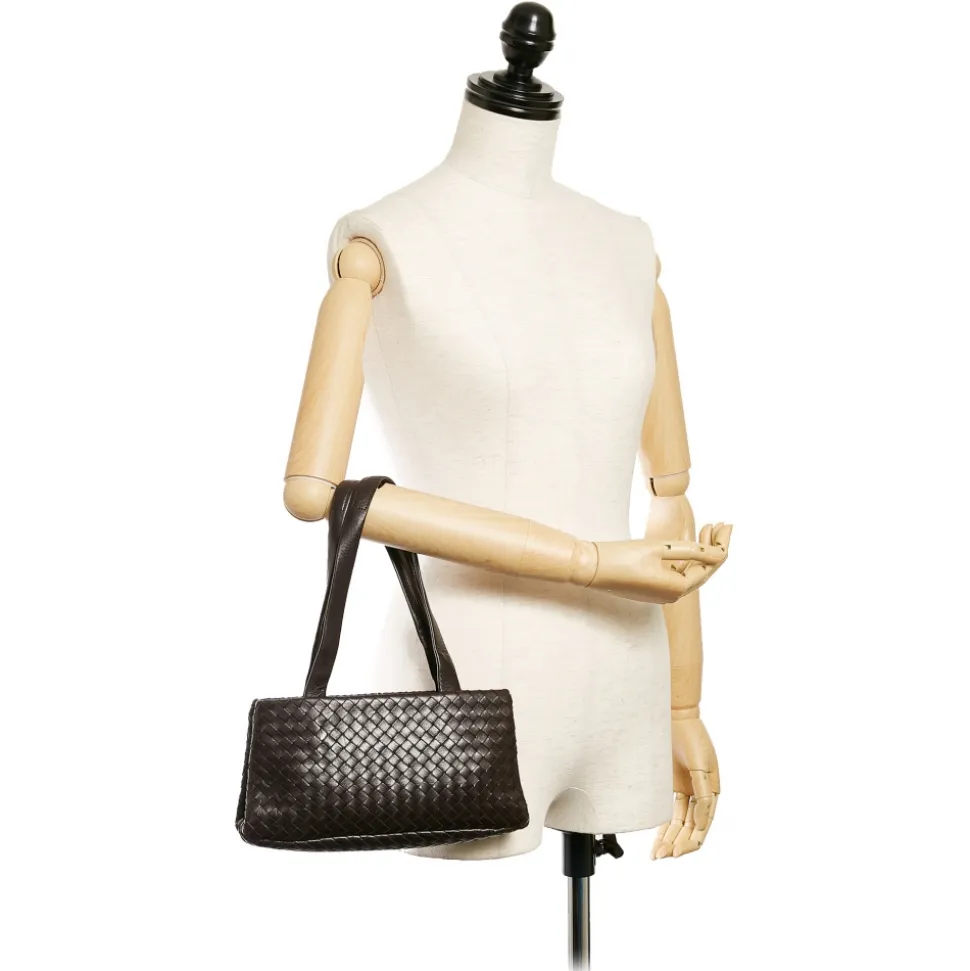 Bottega Veneta Vintage - Intrecciato Leather Shoulder Bag - Brown - Leather Handbag - Luxury High Quality - Avvenice
