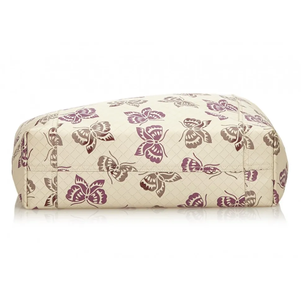 Bottega Veneta Vintage - Intrecciato Mirage Tote Bag - White Ivory - Leather Handbag - Luxury High Quality - Avvenice