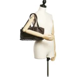 Bottega Veneta Vintage - Intrecciato Leather Boston Bag - Black - Leather Handbag - Luxury High Quality - Avvenice