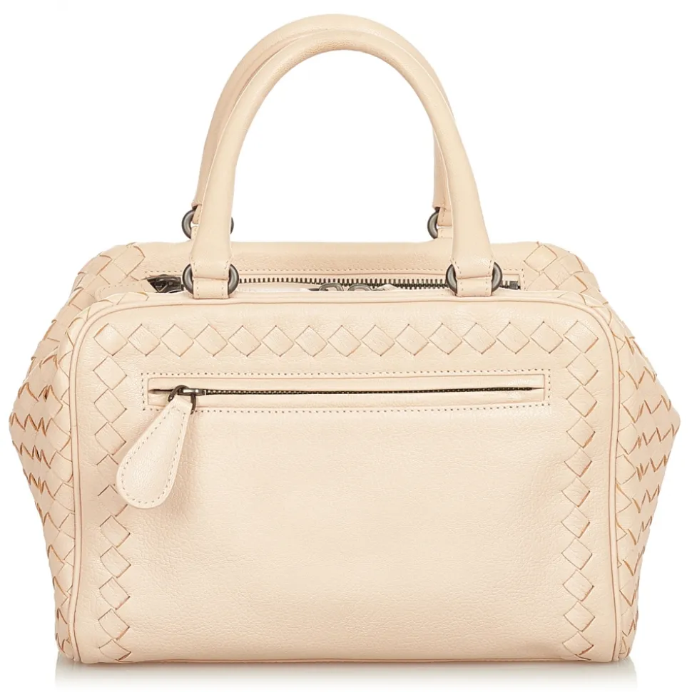 Bottega Veneta Vintage - Intrecciato Leather Handbag - Beige - Leather Handbag - Luxury High Quality - Avvenice