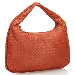 Bottega Veneta Vintage - Intrecciato Hobo Bag - Orange - Leather Handbag - Luxury High Quality - Avvenice