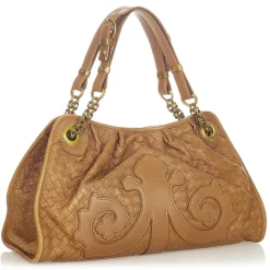 Bottega Veneta Vintage - Intrecciato Leather Shoulder Bag - Brown - Leather Handbag - Luxury High Quality - Avvenice