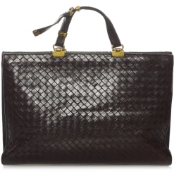 Bottega Veneta Vintage - Intrecciato Leather Business Bag - Brown - Leather Handbag - Luxury High Quality - Avvenice