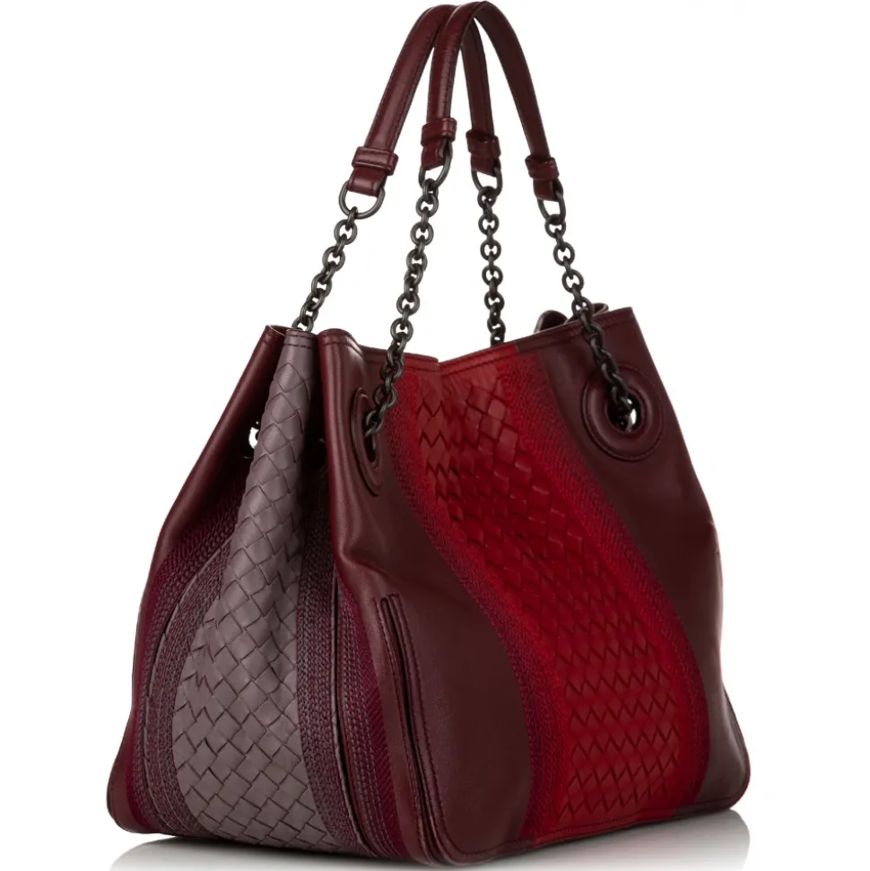 Bottega Veneta Vintage - Intrecciato Leather Tote Bag - Red - Leather Handbag - Luxury High Quality - Avvenice