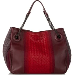 Bottega Veneta Vintage - Intrecciato Leather Tote Bag - Red - Leather Handbag - Luxury High Quality - Avvenice