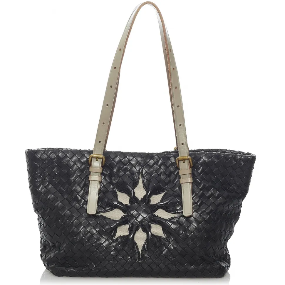 Bottega Veneta Vintage - Intrecciato Leather Shoulder Bag - Black - Leather Handbag - Luxury High Quality - Avvenice