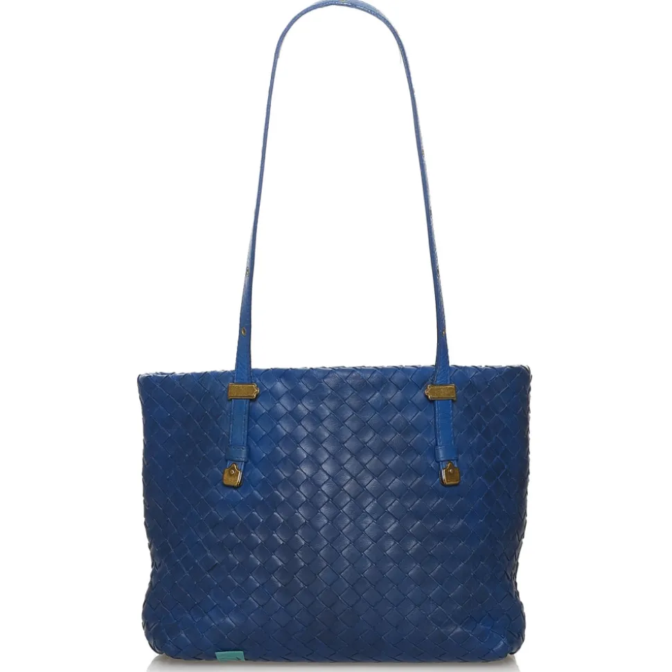 Bottega Veneta Vintage - Intrecciato Leather Tote Bag - Blue - Leather Handbag - Luxury High Quality - Avvenice