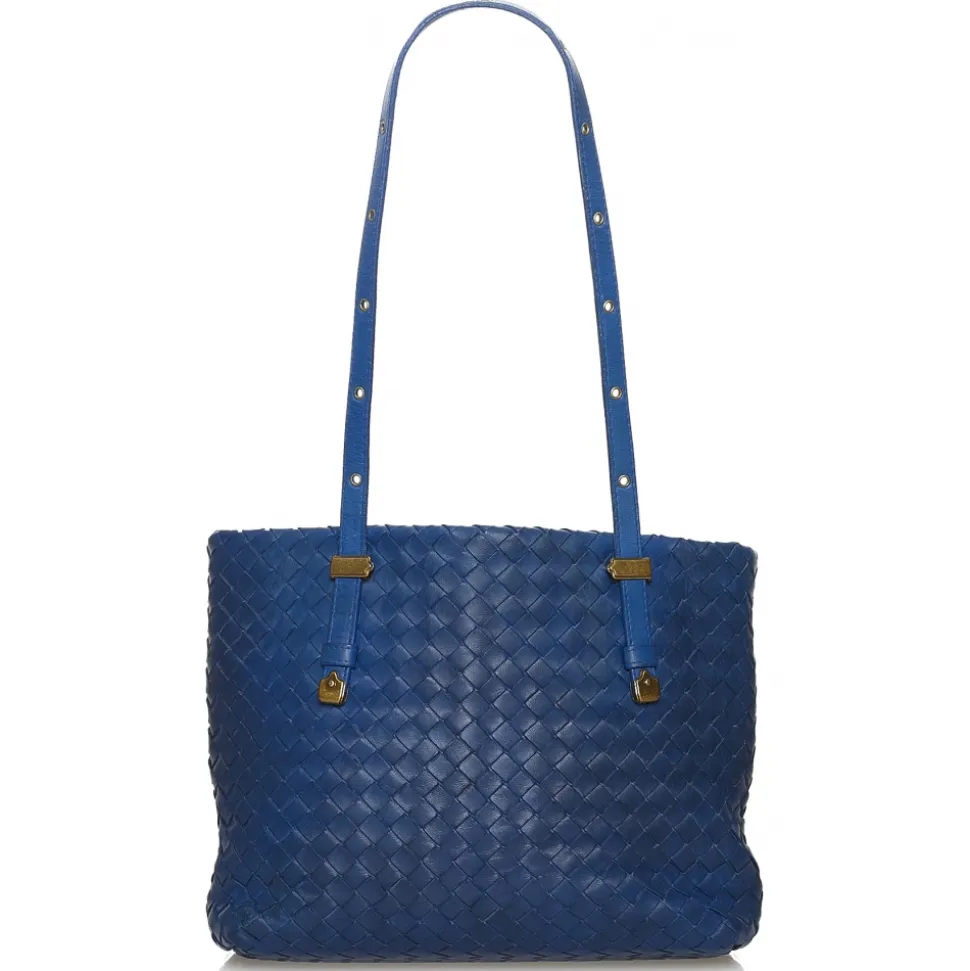 Bottega Veneta Vintage - Intrecciato Leather Tote Bag - Blue - Leather Handbag - Luxury High Quality - Avvenice