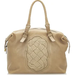 Bottega Veneta Vintage - Intrecciato Leather Tote - Brown Beige - Leather Handbag - Luxury High Quality - Avvenice