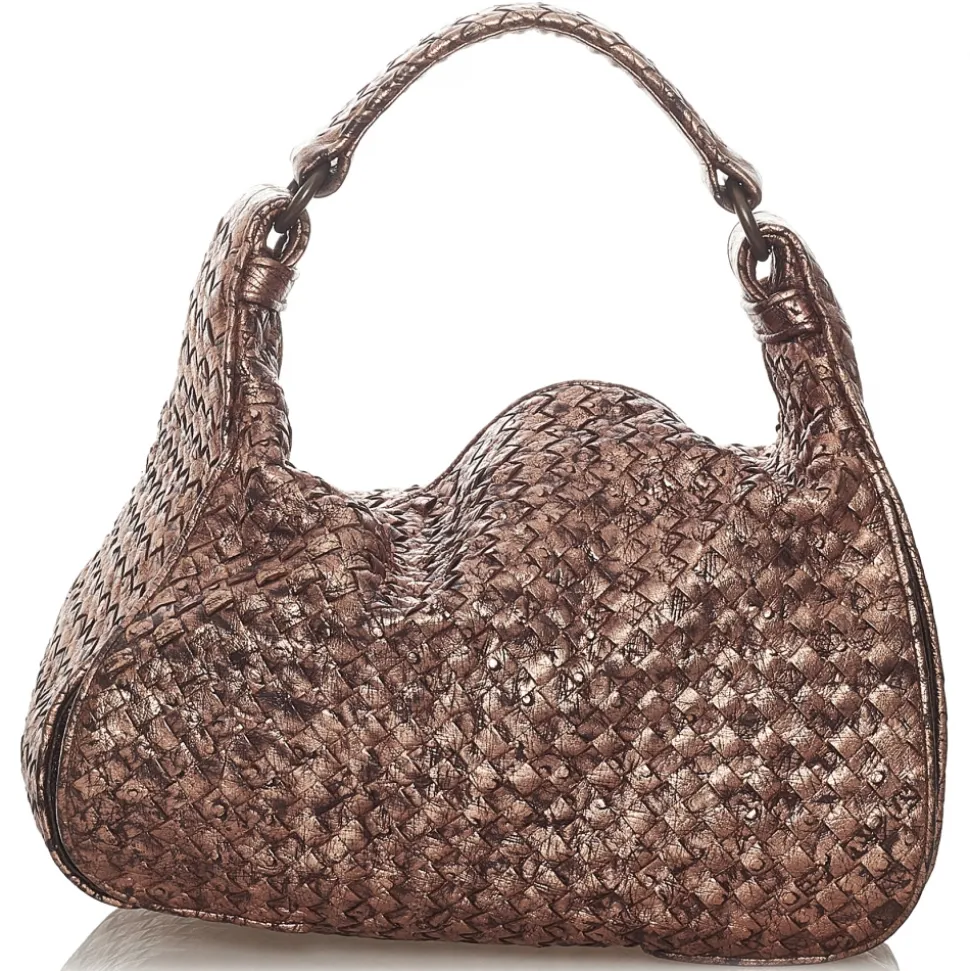 Bottega Veneta Vintage - Intrecciato Leather Handbag - Brown Bronze - Leather Handbag - Luxury High Quality - Avvenice